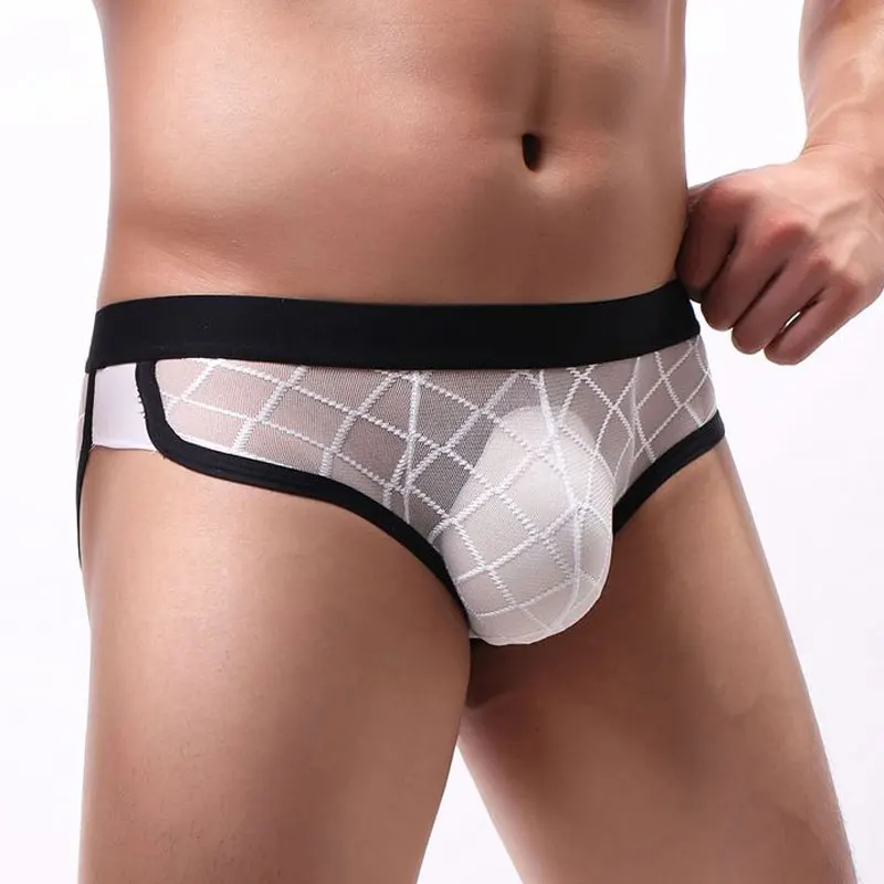 Эротическое нижнее белье с низкой посадкой сексуальное мужское прозрачное u