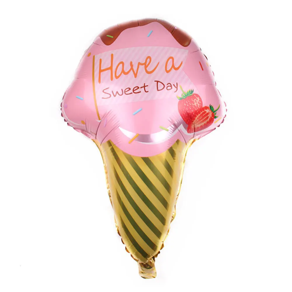 

Strawberry Ice Cream Foil Balloons Baby Shower Happy Birthday Decorations Inflatable Air Ball Wedding Ballons Party Supplies
