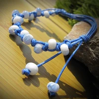 2020 weave blue bracelets bangles for womenmen diy trinkets womens creative ceramic bracelets lovers jewelry charm gift