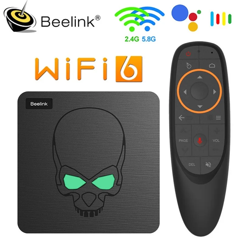 Смарт ТВ приставка Beelink GT King WiFi6 Android 9 четырехъядерный процессор Amlogic S922X 4 ГБ 64 BT4.1
