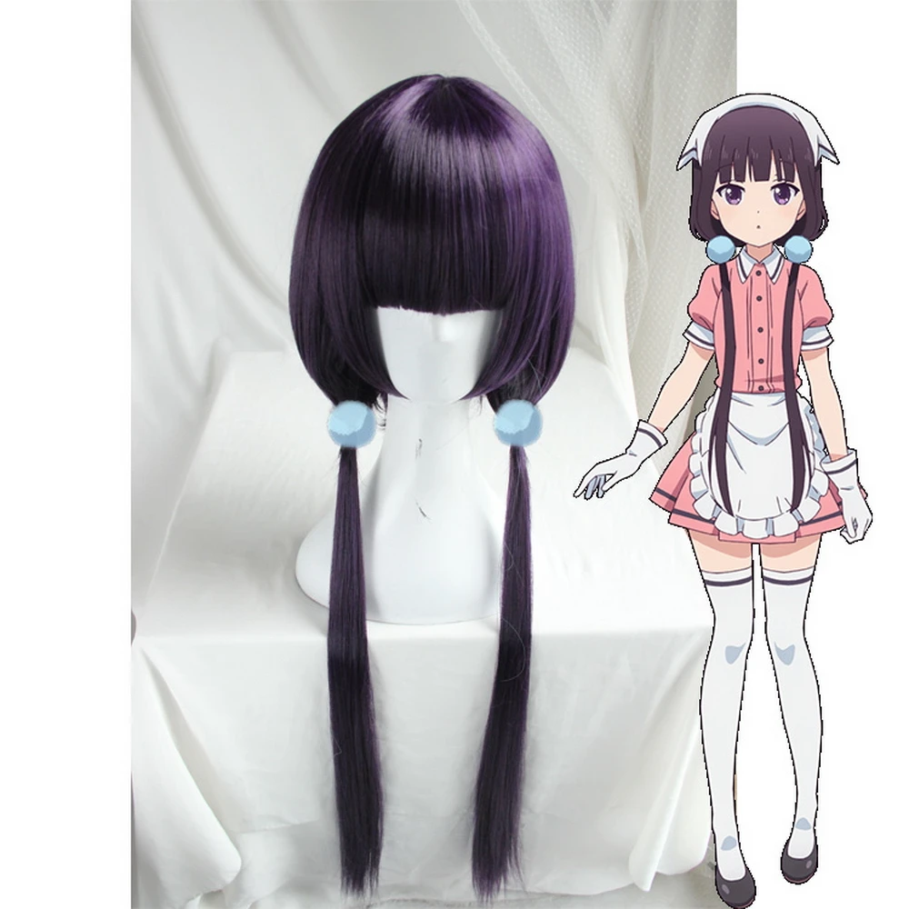 Длинные прямые термостойкие синтетические волосы 95 см аниме Blend S Maika Sakuranomiya