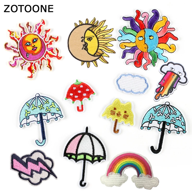 Термоаппликация ZOTOONE для одежды зонтик вышитый эмблема на ткани | Дом и сад