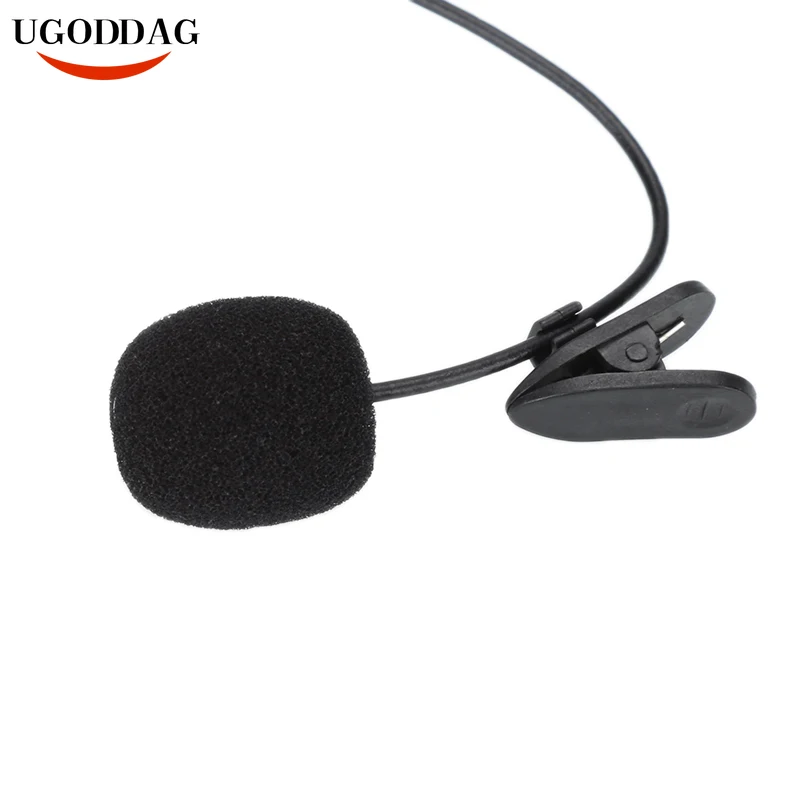Компактный портативный петличный конденсаторный микрофон с креплением на