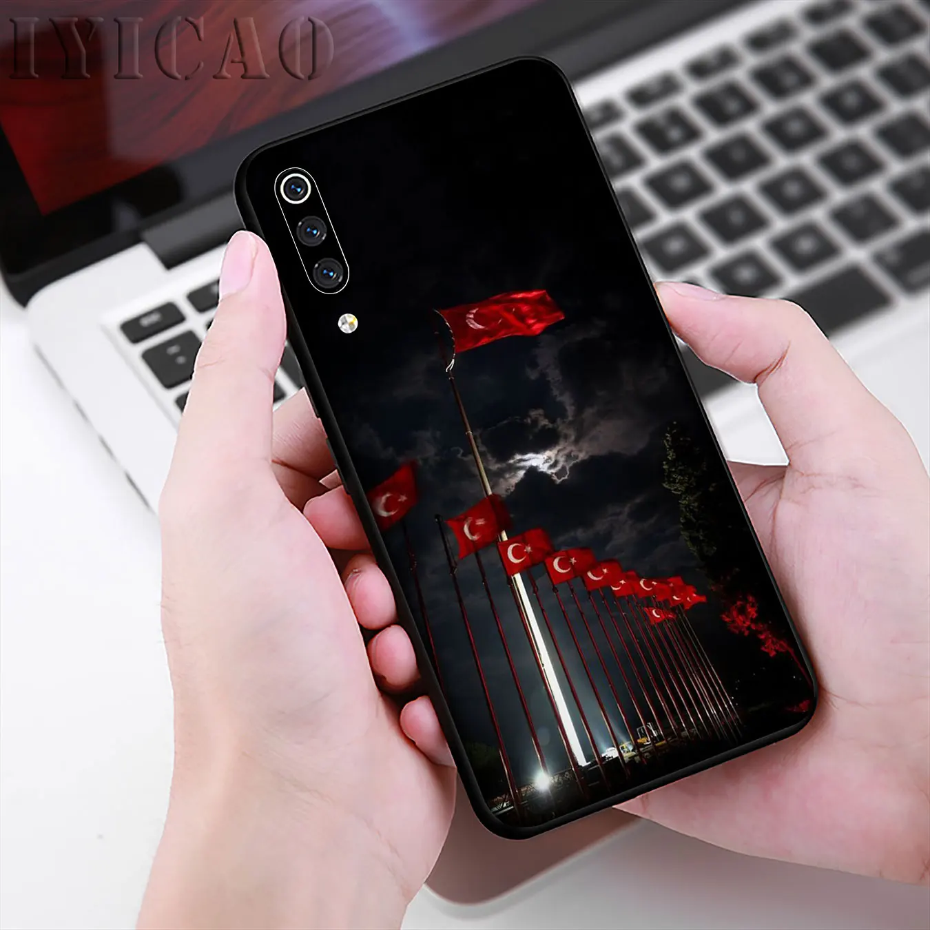 Мягкий силиконовый чехол IYICAO с изображением турецкого флага волка для Xiaomi Mi 10 9 9T
