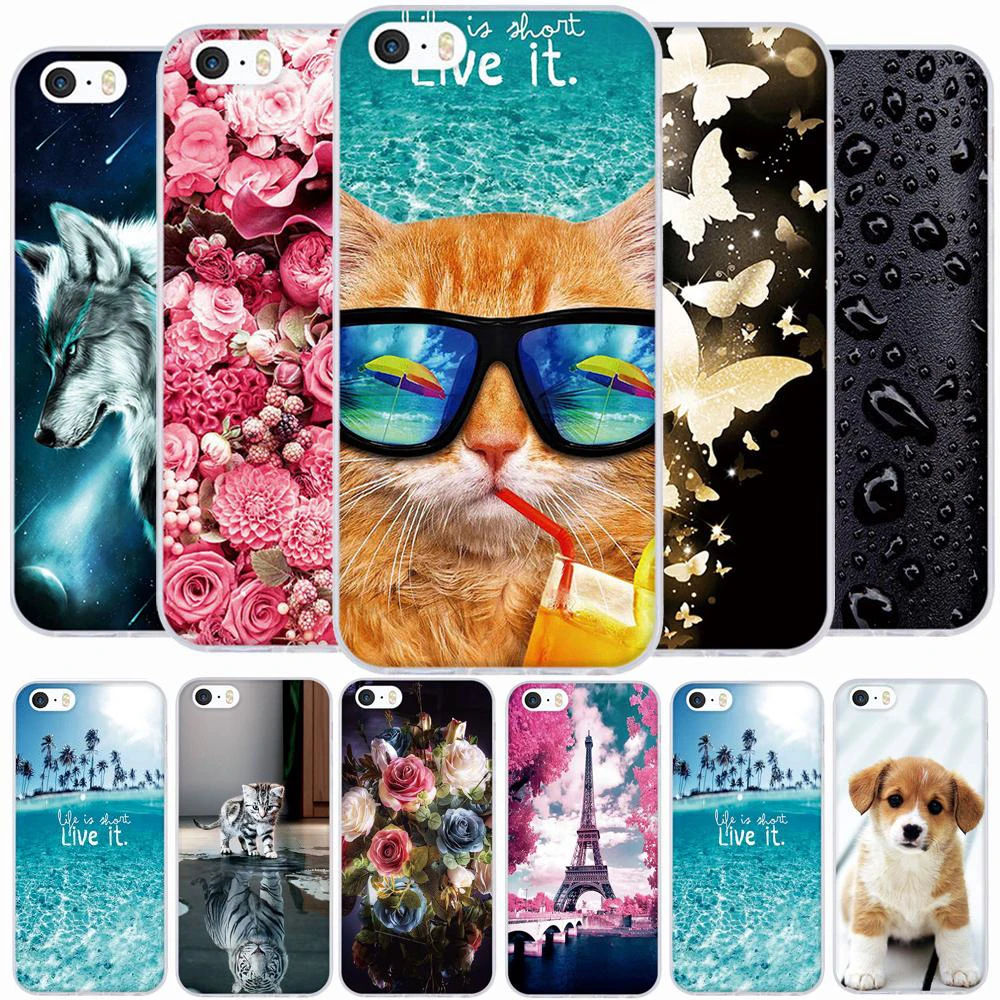 Милый чехол из ТПУ для iPhone 5 iphone 6 s 5S силиконовый мягкий 6s plus 7 8 Plus|case for iphone|6s case6s case |