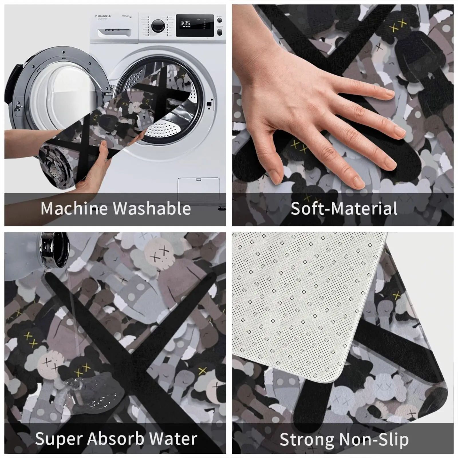 Коврик для входной двери сна друзей коврик ванной крошечные сердечки