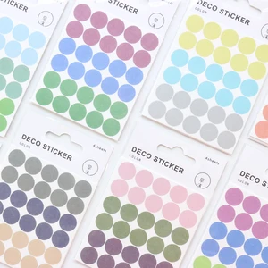 Domikee новый милый дневник-планировщик Украшение DIY точечные наклейки карамельный Радужный цвет дневник Круглая этикетка кружка канцелярские принадлежности