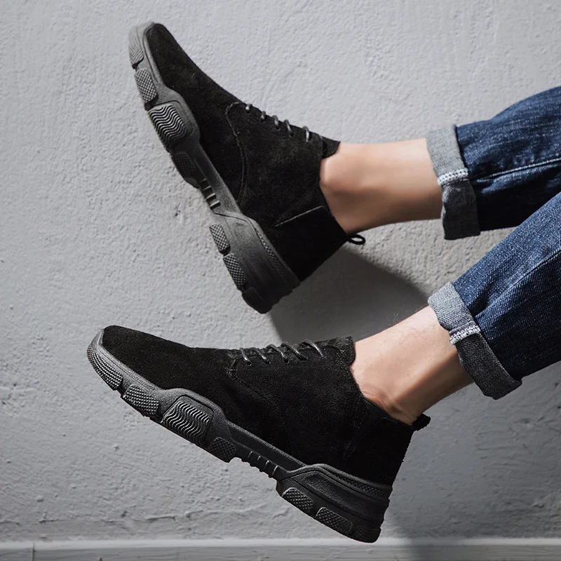 

Shoes Casual Men's Boots Shoes Casual Man Fashion Comfortable Men Breathable For Leisure Sneakers Light Black Spring