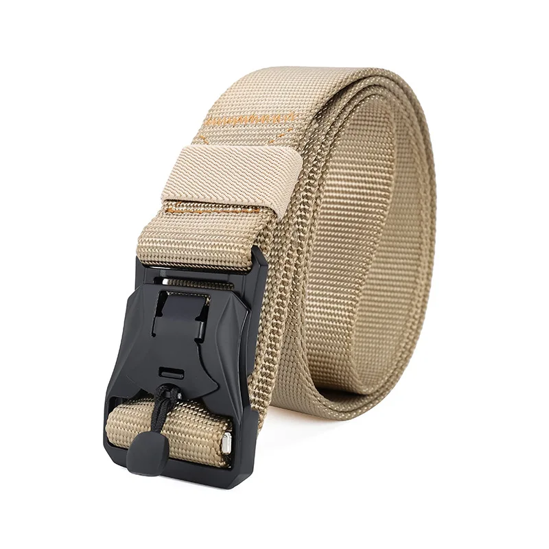 

Men Outdoor Travel Tactical Waist Belt Comfortable Canvas Trousers Strap Nylon Casual Wild Woven Belts Magnetic Buckle Belts