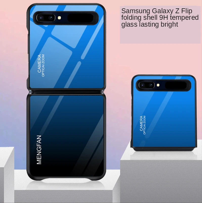 

Для Samsung Galaxy Z flip zflip стеклянный чехол для телефона f7070 складной чехол zflip противоударный женский 4g