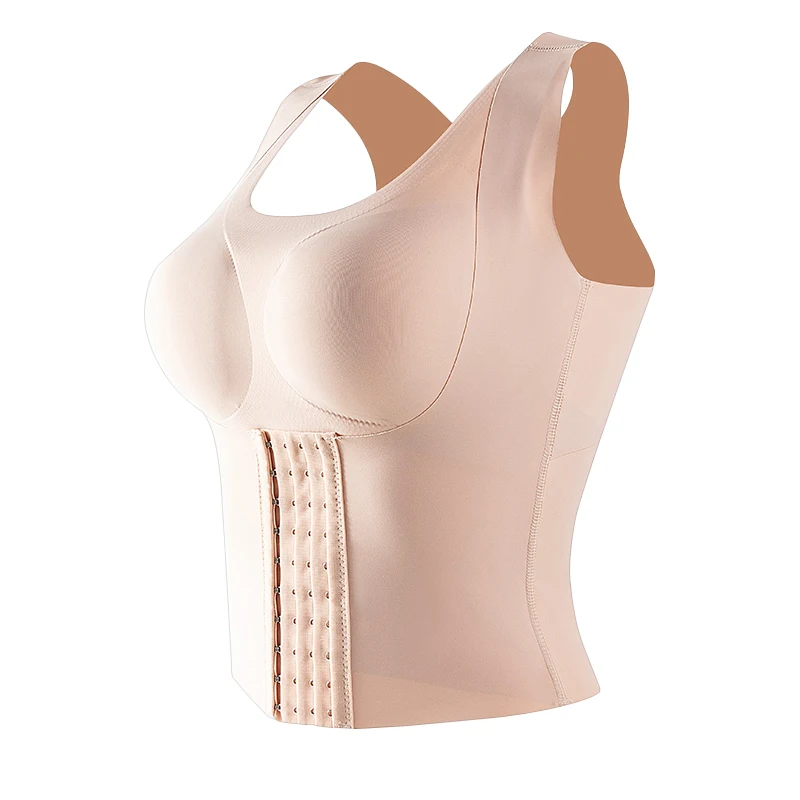 

Women Reducing Girdle Posture Corrector Bra Seamless Underwear Slimming Belly Sheath Cross Back Tank Tops Body Fitness Vest