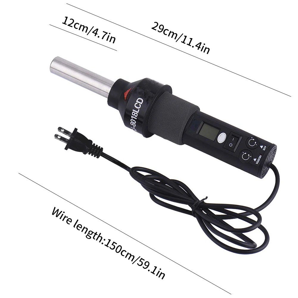 

Hot Air Gun Power Soldering Tool Soldering Supporting Seat Shrink Heat 110V 220V Mini Adjustable Electronic Thermostat Heat Gun