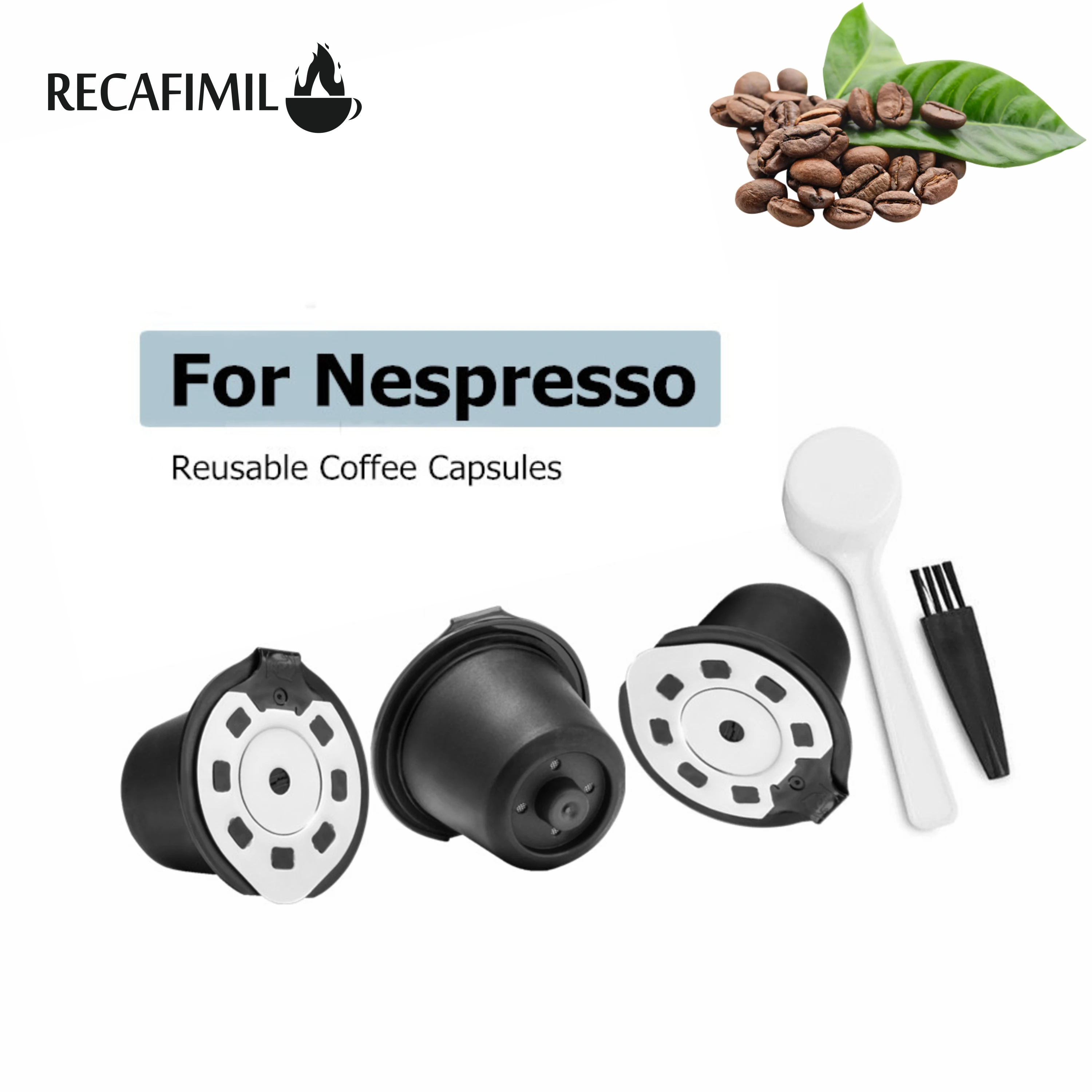 

Многоразовая кофейная капсула RECAFIMIL для Nespresso, многоразовая кофейная капсула из нержавеющей стали, версия Crema для аппарата Nescafe