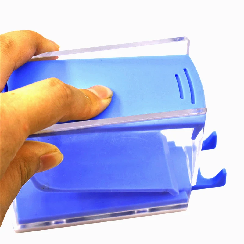 Зубной хлопок рулон держатель диспенсер пресс тип коробка синий цвет