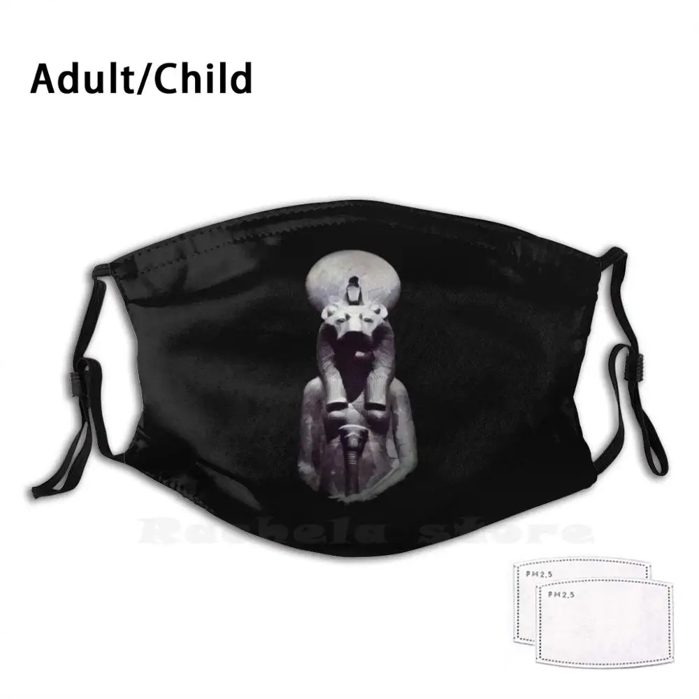 

Моющаяся маска для рта от пыли с принтом Sekhmet