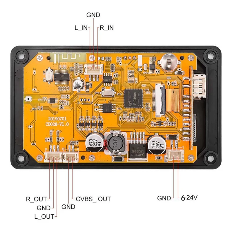 Плата расшифровки с пультом дистанционного управления Bluetooth 5 0 7 в до 24 В