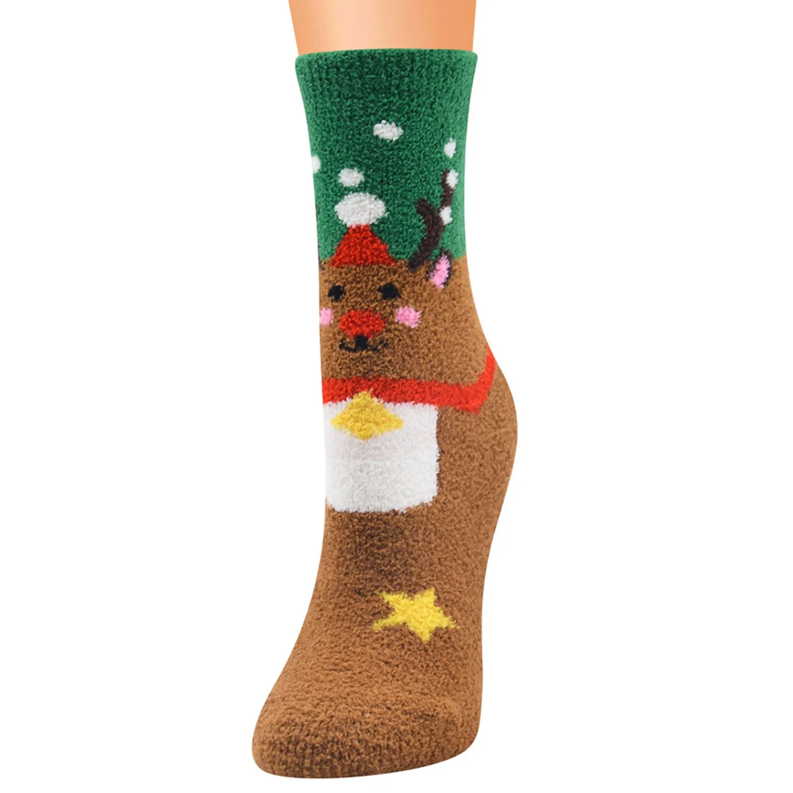 

Women Casual Coral fleece Print Thicker Floor Socks SoftsFemale Fashion Carpet ComfortableSocks Gifts Kobieta Skarpety