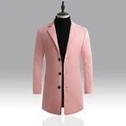 2021, длинное мужское модное тонкое шерстяное пальто, роскошное деловое пальто для джентльмена, тренчкот, пальто, m-5xl