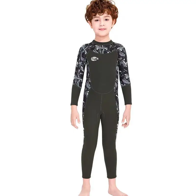 2021 Kids Boys Neoprene 2.5mm Diving Suit Swimwear Long Surfing Swimsuit Wet For | Спорт и развлечения