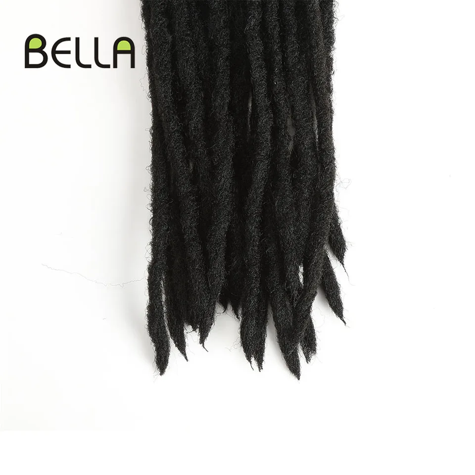 Накладные волосы Bella Dreadlocks черные коричневые синтетические 60 прядей дредлока для