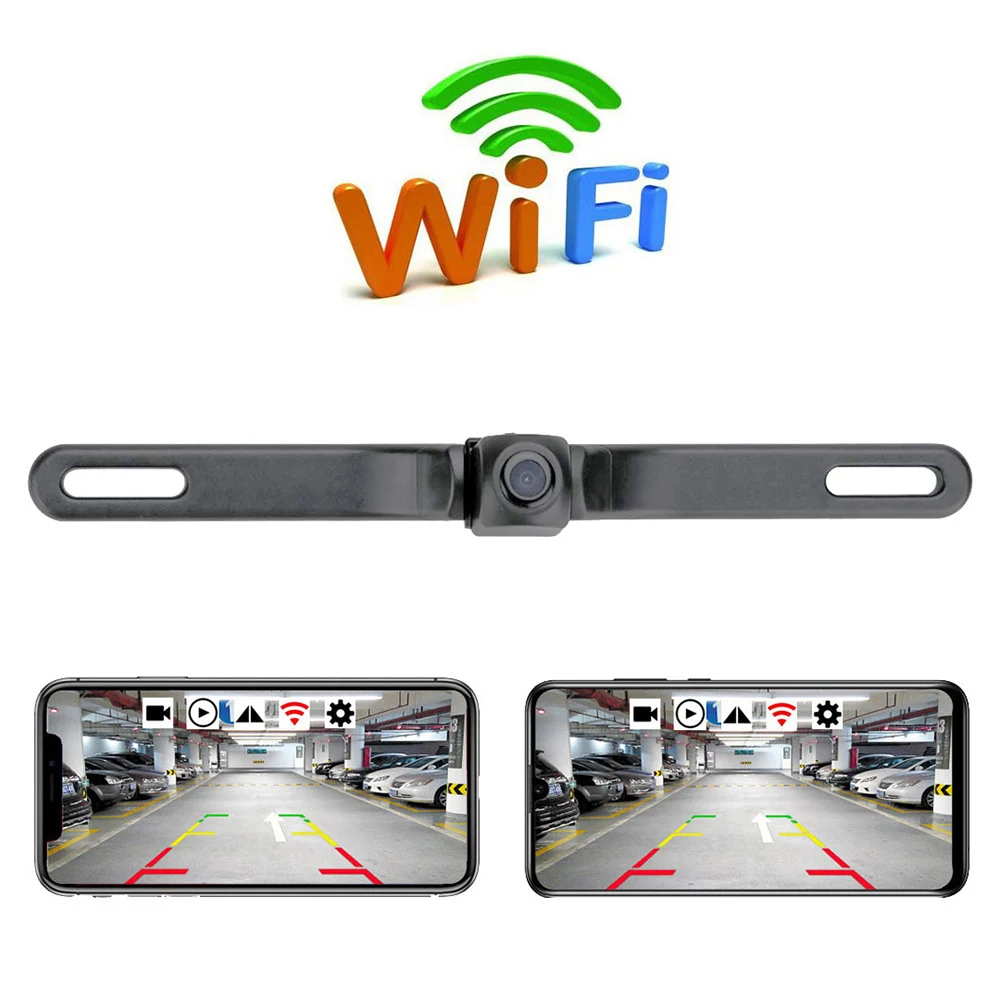 

Универсальный IP68 170 ° Угол Wifi Автомобильная камера заднего вида номерной знак Автомобильная камера заднего вида Автомобильный номерной зна...