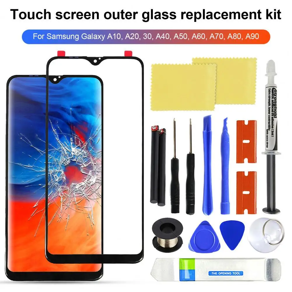 

Scratch Resistant Smooth Front Screen Repair Tools Kit for Samsung Galaxy A10 A20 A30 A40 A50 A60 A70 A80 A90
