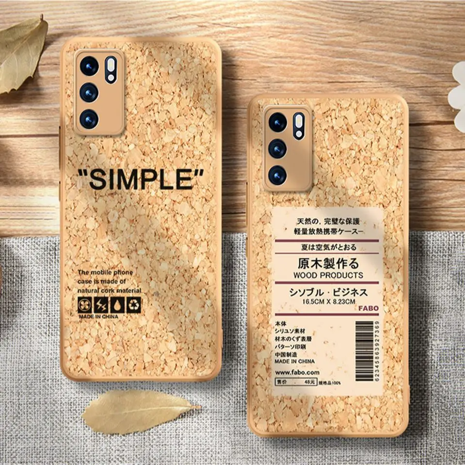 premium cork wood phone case for huawei p40 p30 p50 pro plus mate 30 40 20 pro plus nova 8 7 6 5 luxury autumn breathable cover free global shipping