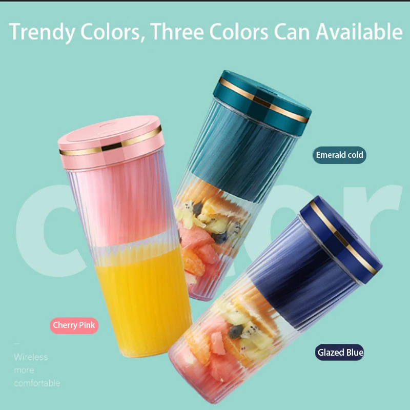 

YenvK 350ML Portable Fruit Blender Juicer Machines Juicer Extractor Mixed Cup Usb Rechargeable For Kitchen