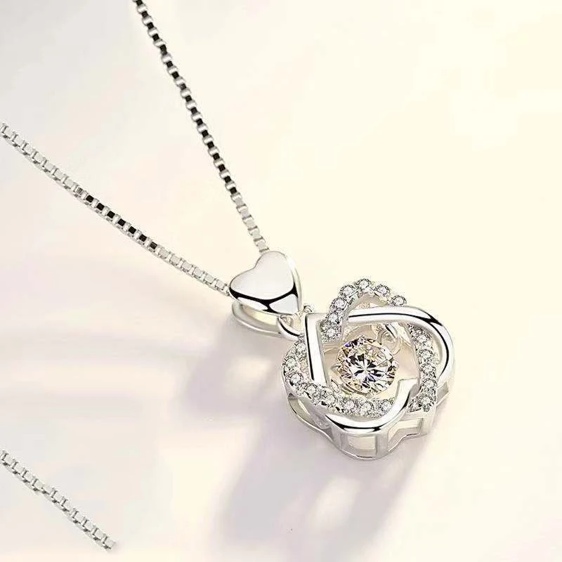 

Noble Women Pure 100% 925 Sterling Silver Necklaces Pendant Necklaces Chain Jewelry Accessory Fashion Gift For Girl Party