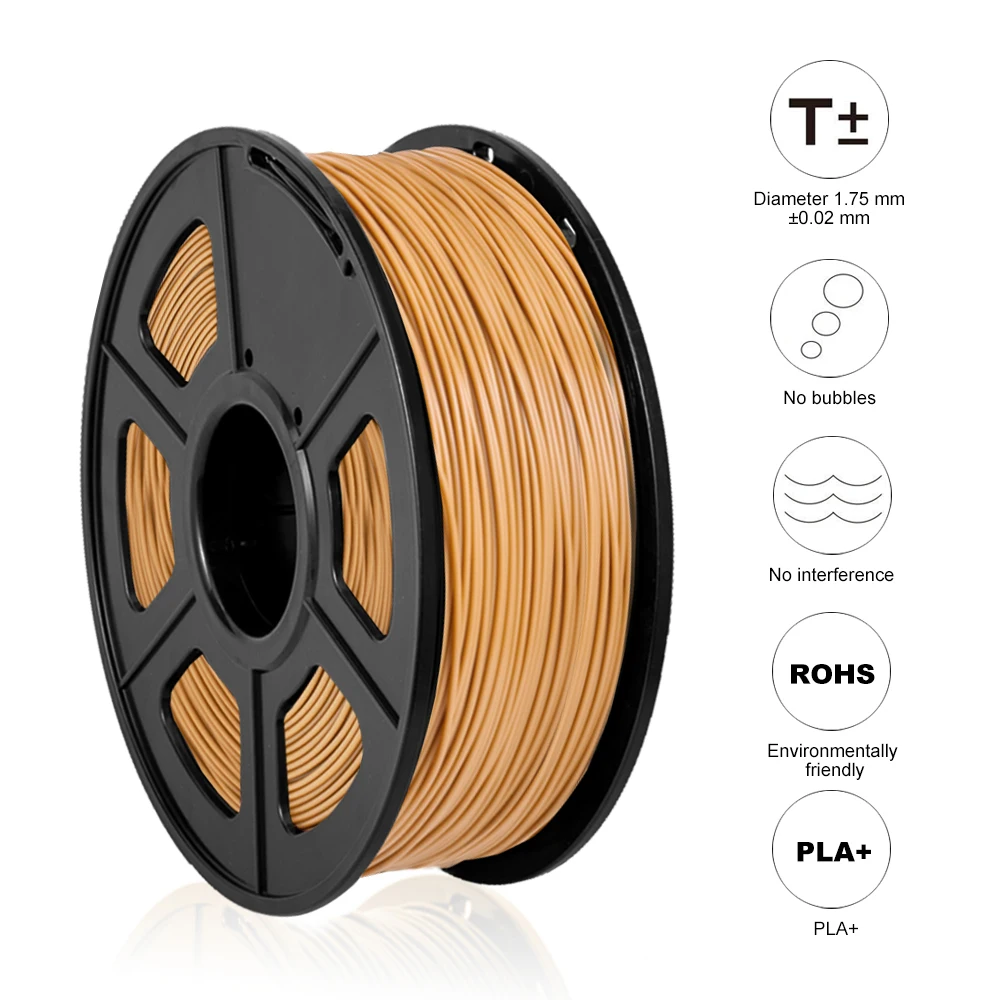 SUNLU PLA плюс 3D-принтеры нити 1,75 мм 1 кг/2.2lb катушки SUNLU DIY PLA+ ПРИНТЕРЫ нити сделай сам для детей, подарок на день рождения с принтом