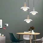 Нордические дизайнерские подвесные светильники H34, алюминиевый Лофт, подвесной светильник для гостиной, спальни, кухни, домашнего декора, подвесной светильник