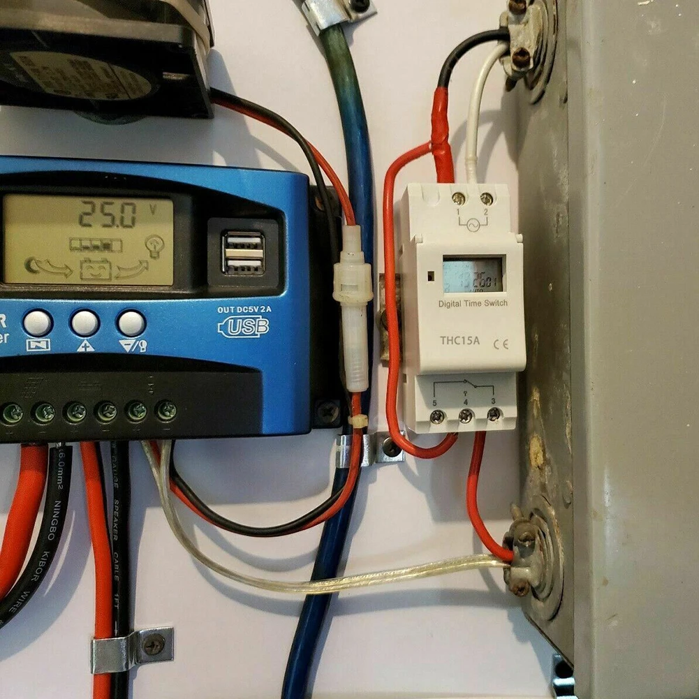 THC15A Digital Time Switch LCD DIN Programmable Weekly Daily Timer AC 110V/220V Relay Rechargeable Timing Controller | Обустройство