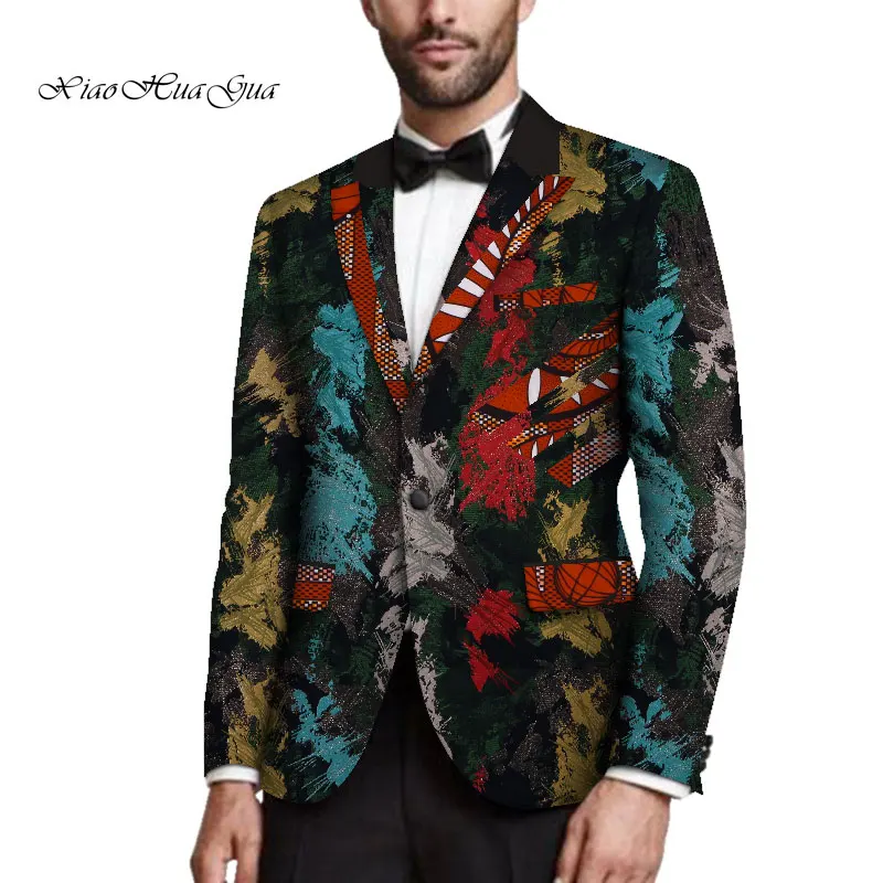 Мужские костюмы пиджак Мужской Блейзер по индивидуальному заказу Африканский