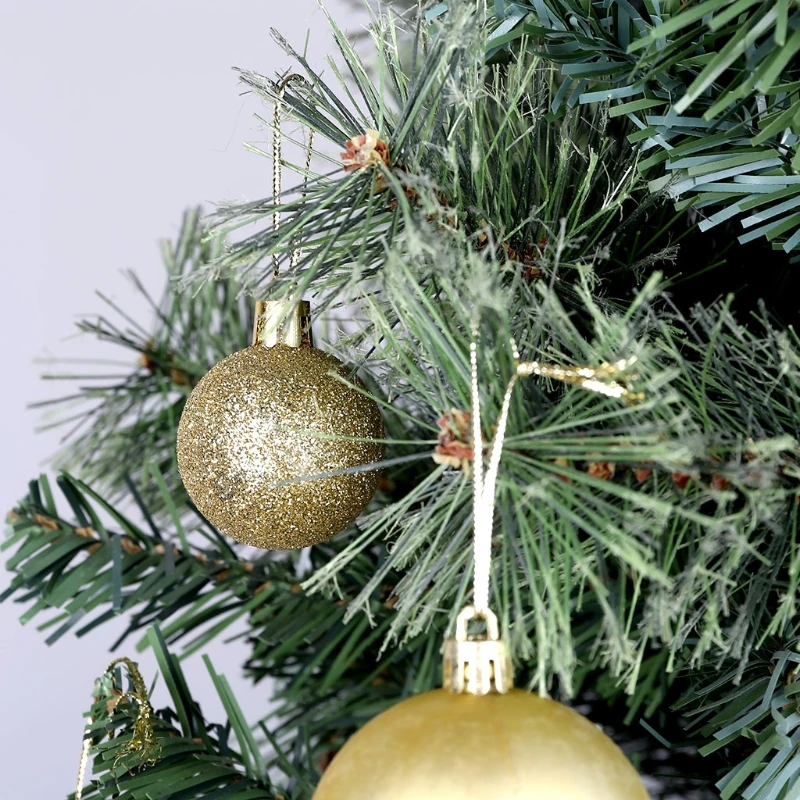 

100pcs/box Christmas Balls Shatterproof Hanging Xmas Tree Ornaments Home Decor D08F