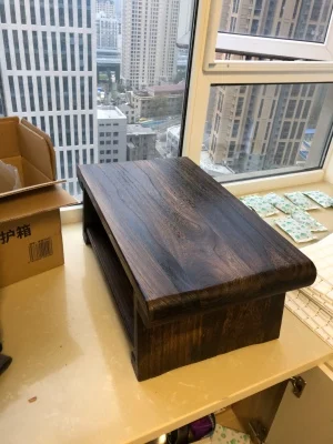 Современный минималистичный компактный журнальный столик с татами деревянный