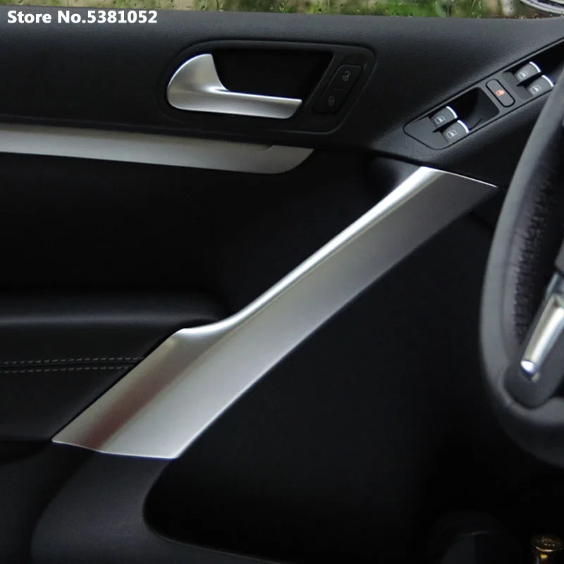 

For Volkswagen VW Tiguan 2018 2019 2020 2021 Accessories Interior Armrest Sticker ABS Trim Carbon Fiber Cover