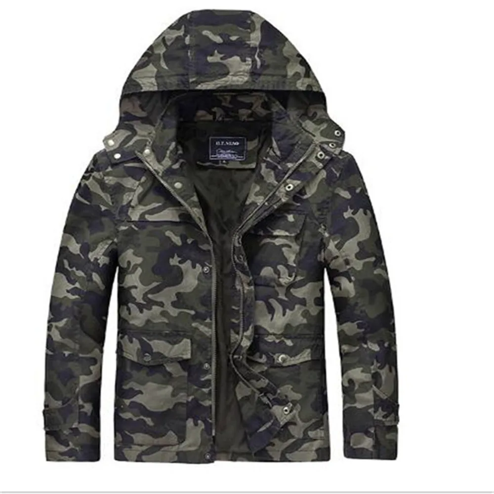 

Bomber Men Jacket Slim Fit Hoodies Camouflage Overcoat Military Style Male Large Size Clothing Spring Autumn Outwear Coat