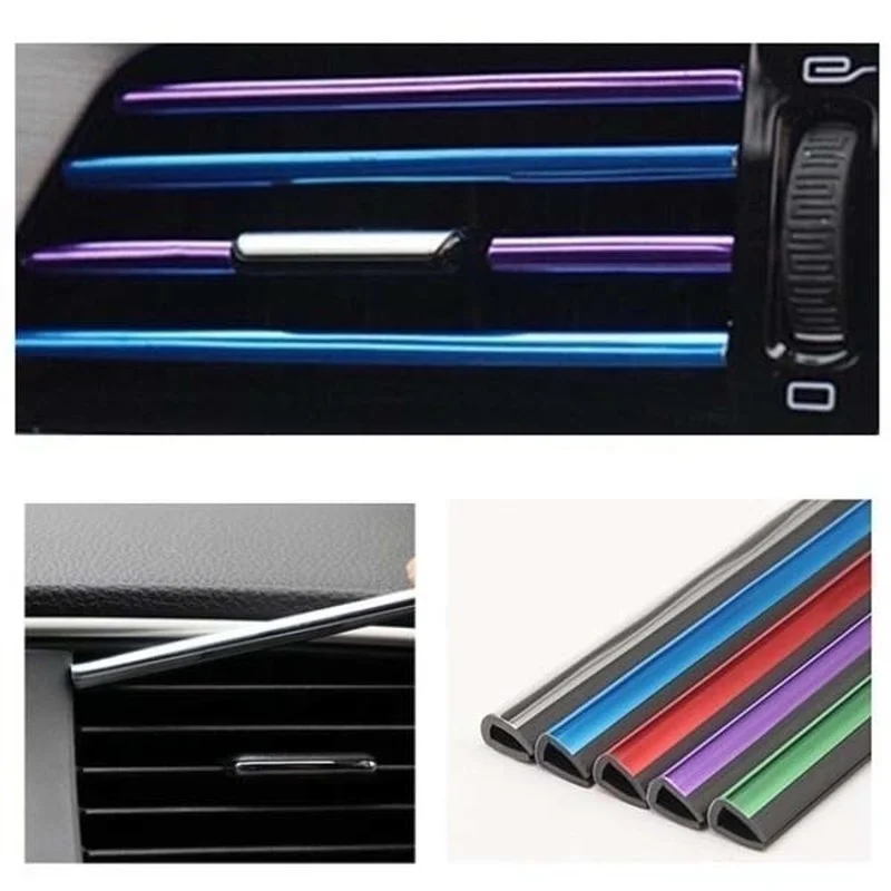 

Лента для вентиляционного отверстия автомобиля, 20 см, 10 шт., декоративная U-образная d-образная хромированная внутренняя отделка