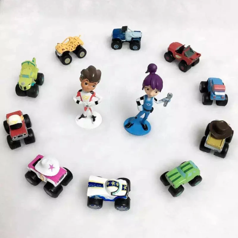 12 шт./компл. аниме Монстры машины ПВХ экшн-Фигурки игрушки мультфильм плавучие