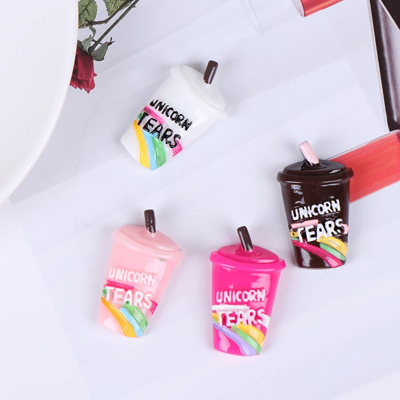 10 шт./лот Радужная кофейная чашка полимерный слайм подвески глина для