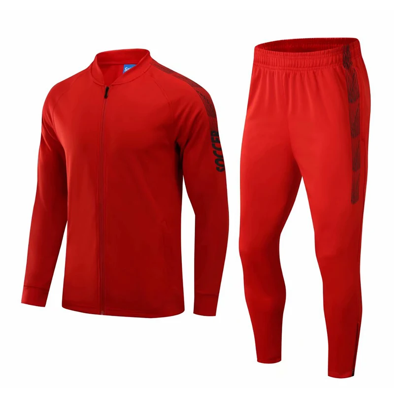 Мужской тренировочный костюм для взрослых синяя куртка с длинным рукавом