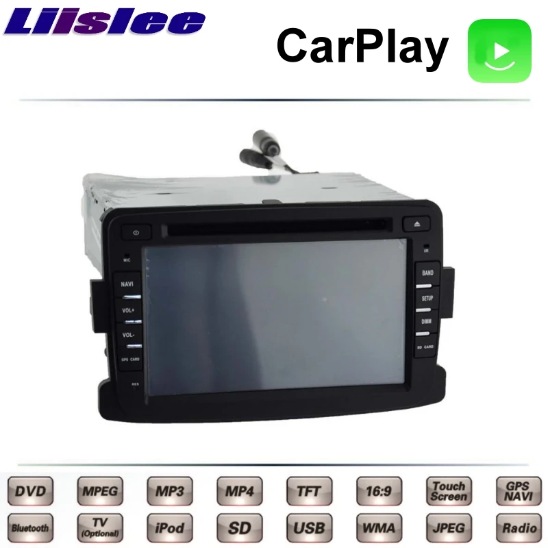 Liislee для RENAULT DUSTER 2010 ~ 2018 Автомобильный мультимедийный ТВ DVD GPS Радио Carplay