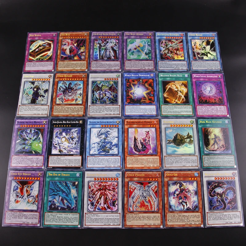 100 шт. японское аниме Yu Gi Oh Card различных английских карт солдат крылья дракона