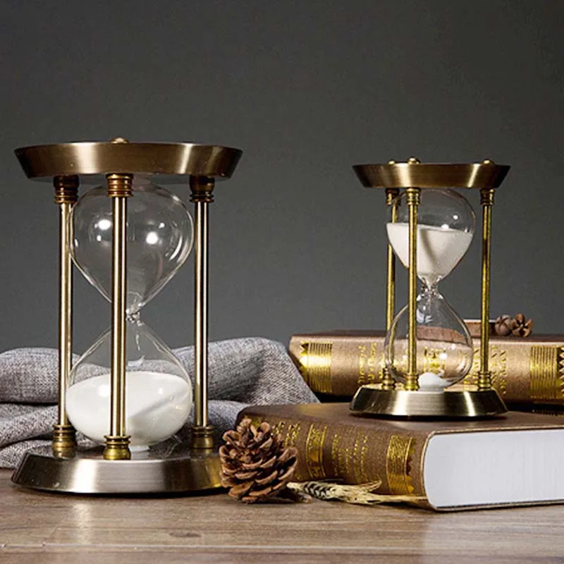 Песочные часы в стиле ретро декоративные металлические песочные время работы 30