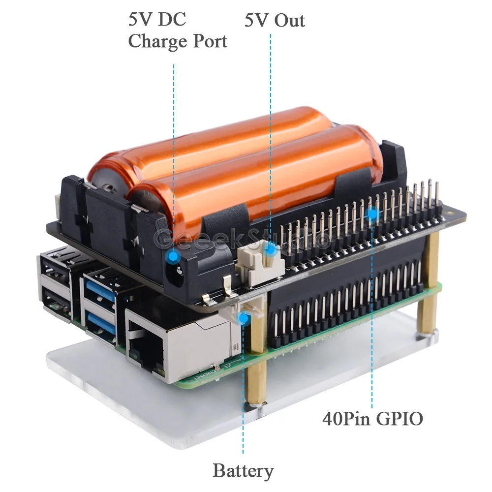 Raspberry Pi 4B/3B +/3B X728 шапка и плата управления питанием с датчиком потери питания