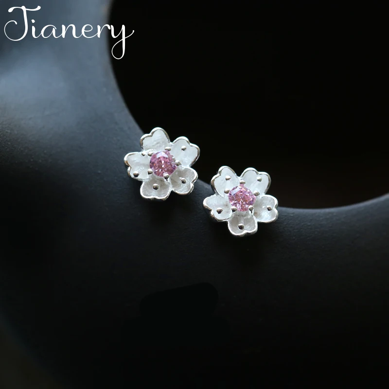 Женские серьги капельки с цветком серебристого цвета|Серьги-гвоздики| |