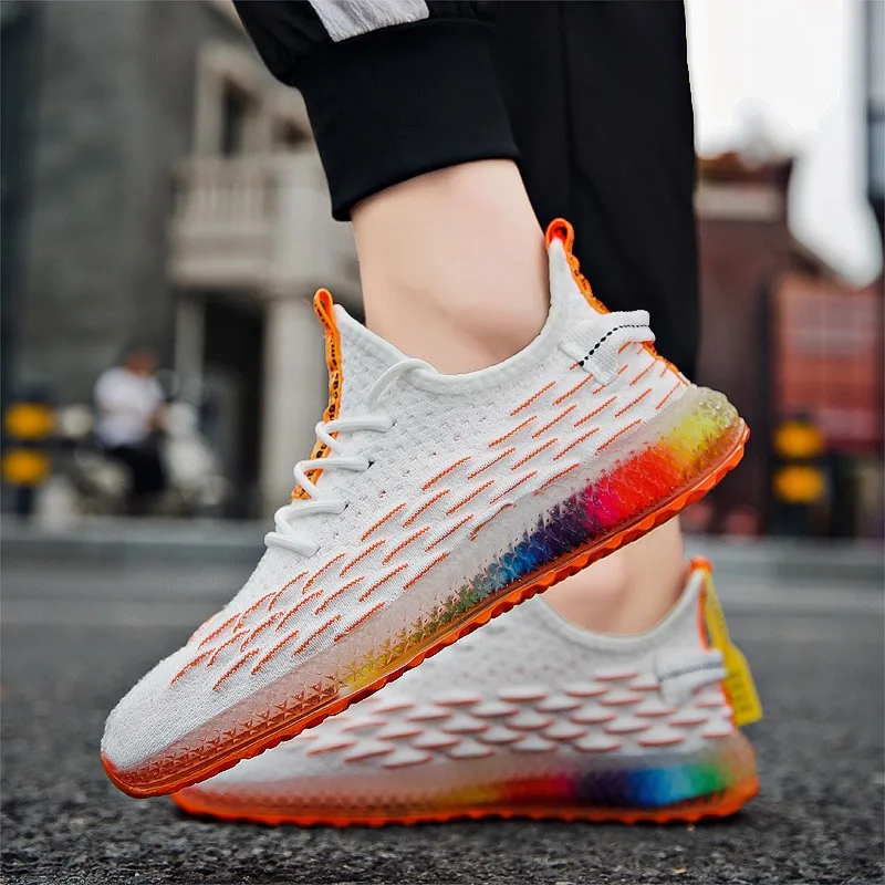 Дышащие мужские туфли из сетчатого материала повседневные кроссовки для бега