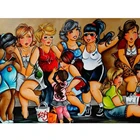 5D алмазная живопись сделай сам, мультяшная Женская Вышивка крестиком, полная Алмазная вышивка, Женская мозаика, картина стразы, домашний декор