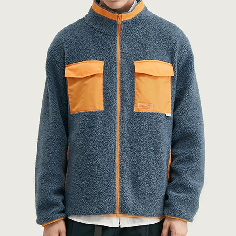 Куртка мужская хлопковая с несколькими карманами уличная одежда прострочкой