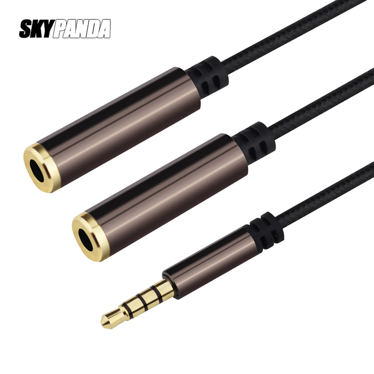 Аудиокабель с разъемом для наушников от 1 до 2 Штекерный разъем 3 5 мм адаптер Aux